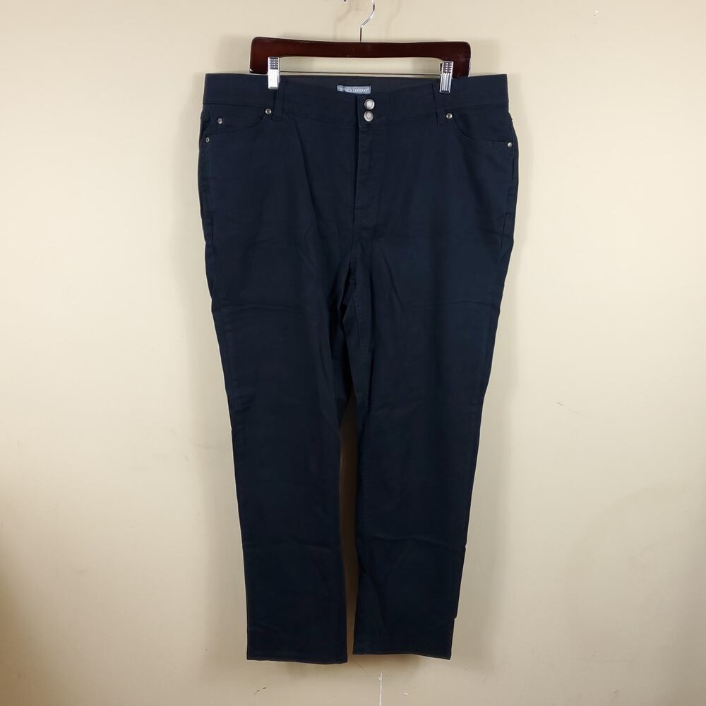 Jessica London Double Button Black Skinny Jeans Size 20W